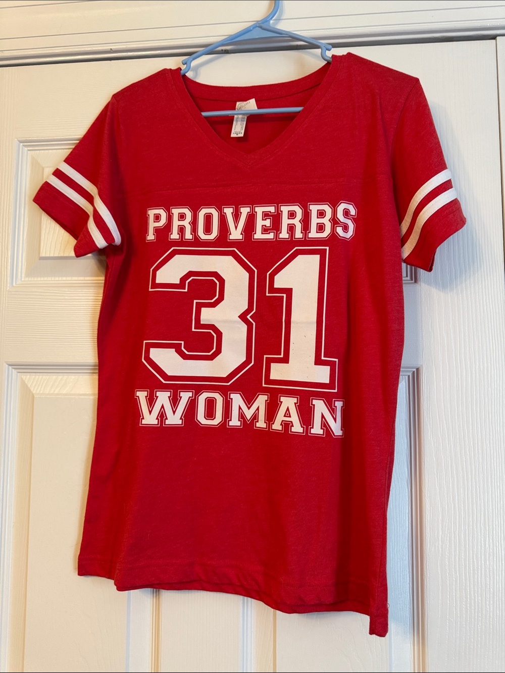 Proverbs 31 Woman Red Short Sleeve Tee